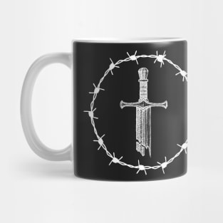 Broken Sword Barbed Wire Saint Martin of Tours Gothic Pocket Mug